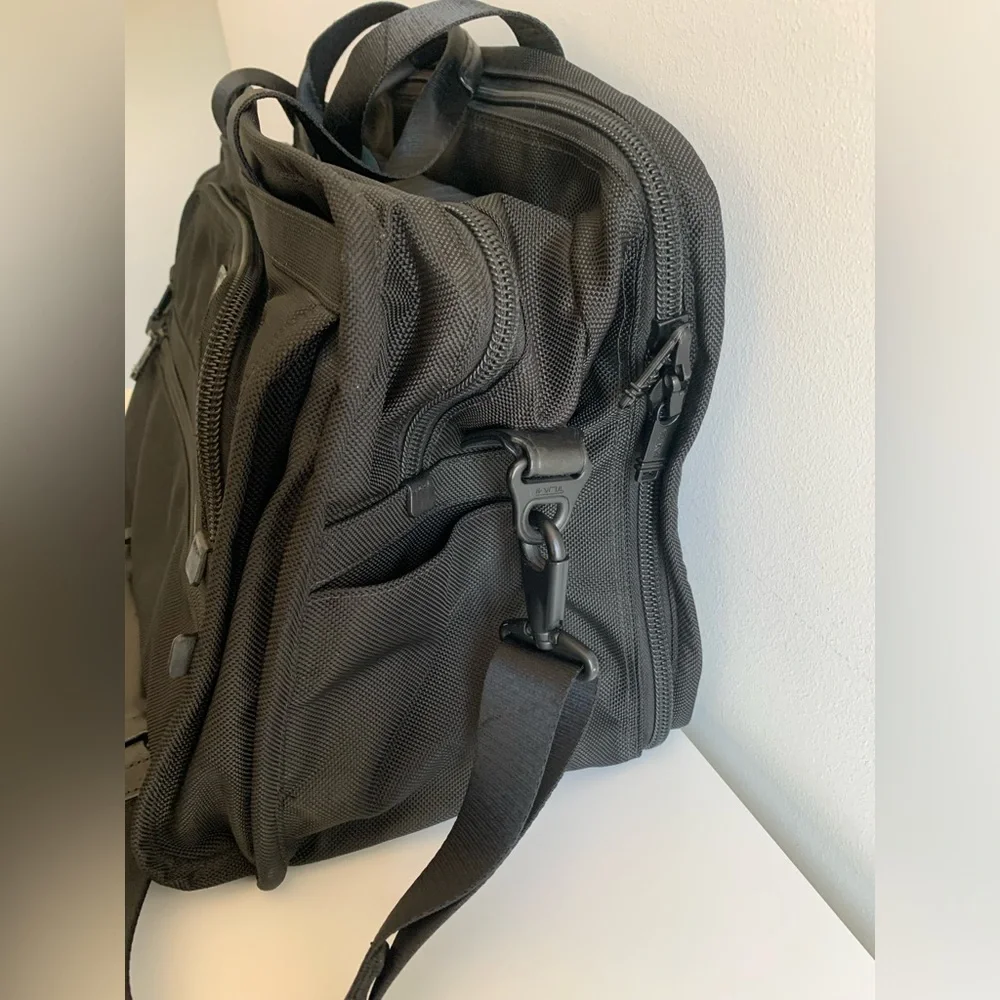 Tumi Black Travel Bag with Adjustable Strap